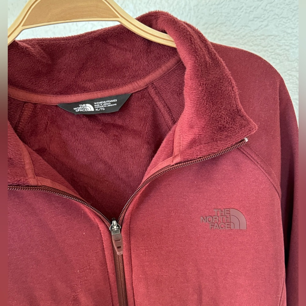 The North Face - Fleece Lined Zip Up - Size XL - Maroon